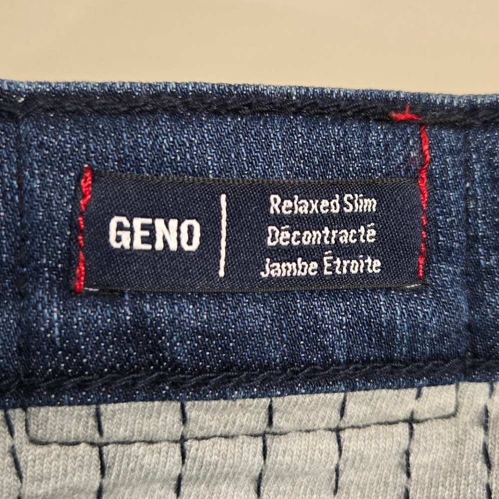 True Religion Geno Relaxed Slim Jean Men 33 Moto Biker Distressed Zipper Pockets - Picture 8 of 13